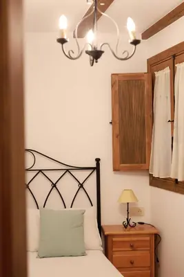 Cama o camas de una habitación en Casa rural La Aldea