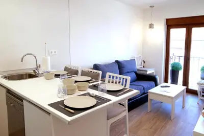 Una cocina o zona de cocina en vallespin 43 parking, wifi
