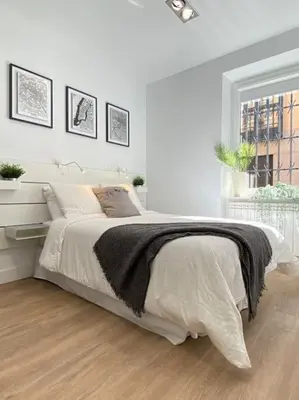 Cama o camas de una habitación en Moderno piso junto a la Plaza Mayor