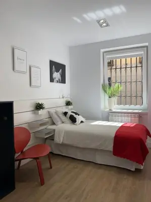 Cama o camas de una habitación en Moderno piso junto a la Plaza Mayor