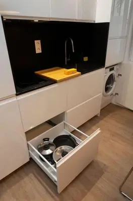 Una cocina o zona de cocina en Moderno piso junto a la Plaza Mayor