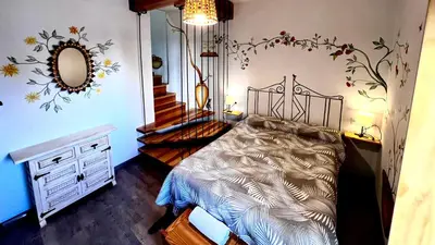 Cama o camas de una habitación en Destino Deluxe Plaza De Santiago- 1 hab
