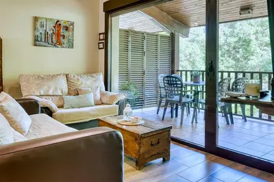 Zona de estar de Apartamentos rurales Alameda del Jerte