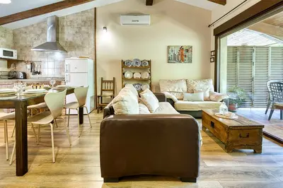 Zona de estar de Apartamentos rurales Alameda del Jerte