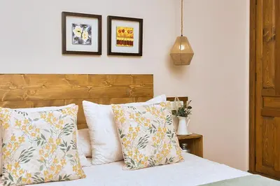 Cama o camas de una habitación en Apartamentos rurales Alameda del Jerte