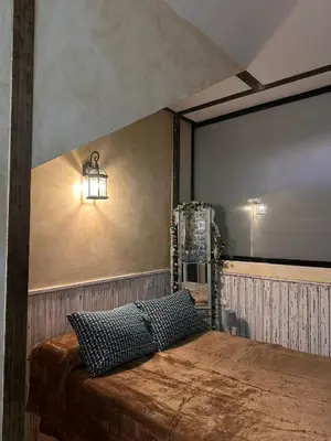 Cama o camas de una habitación en APARTAMENTO ESTUDIO AS ANDURIÑAS