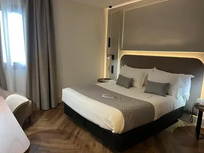 Cama o camas de una habitación en Silken Rona Dalba