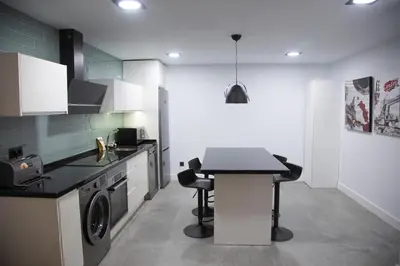 Una cocina o zona de cocina en Apartamentos Boutique Cervantes