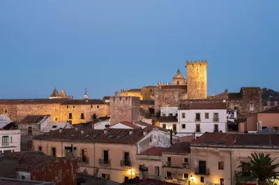 Vista general de Cáceres o vista desde el hotel
