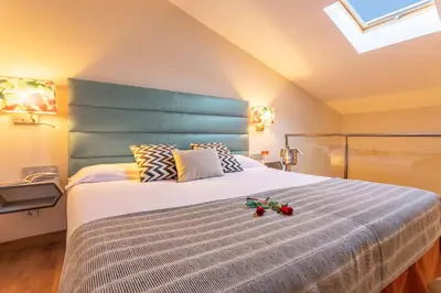 Cama o camas de una habitación en Izan Trujillo