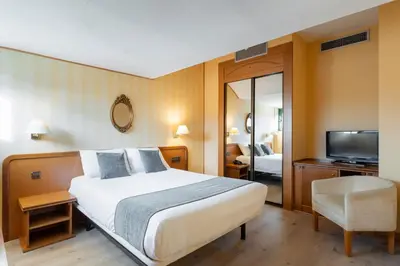 Cama o camas de una habitación en Hotel Alda Río Tormes