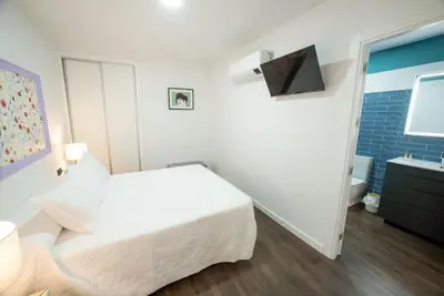 Cama o camas de una habitación en Las Dos Catedrales 1