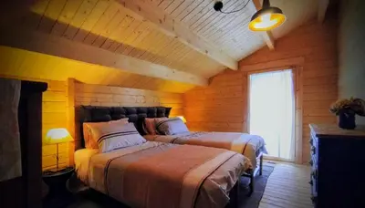 Cama o camas de una habitación en Casa rural El Bujo