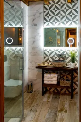 Un baño de Apartamentos Caño las Parras