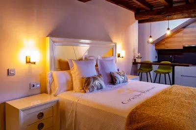 Cama o camas de una habitación en Apartamentos Caño las Parras