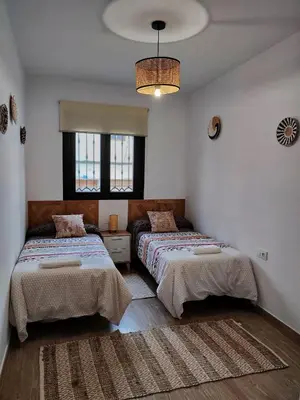 Cama o camas de una habitación en Casa Rural Feymar
