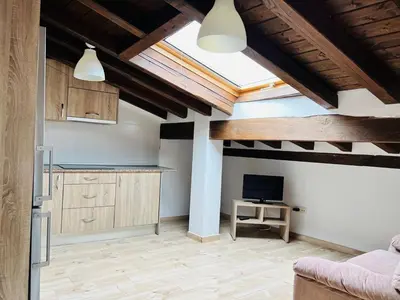 Una televisión o centro de entretenimiento en Apartamentos Raíces