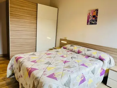 Cama o camas de una habitación en Apartamentos Raíces
