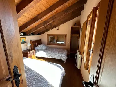 Cama o camas de una habitación en Casa Rural Naranja