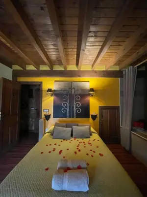 Cama o camas de una habitación en Casa Quimera