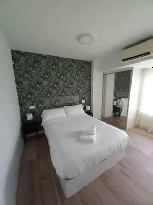Cama o camas de una habitación en II Precioso apartamento con vistas a la Catedral