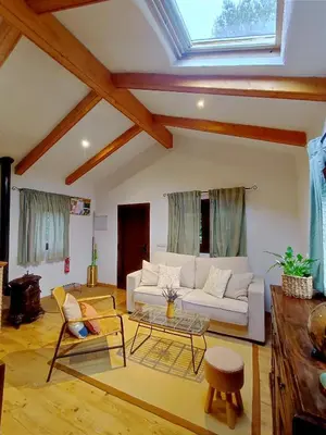 Zona de estar de La Finca de Gredos