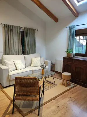 Zona de estar de La Finca de Gredos