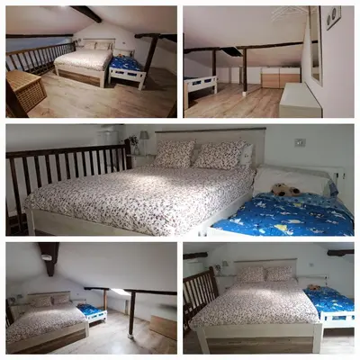 Cama o camas de una habitación en La Encina del Abuelo
