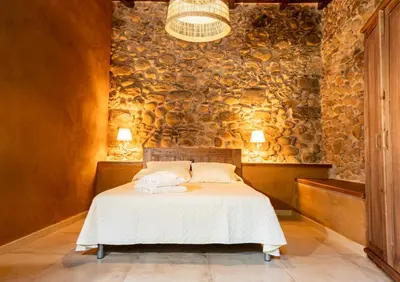 Cama o camas de una habitación en Finca MOLINO DE JARANDA
