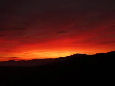 Amanecer o atardecer desde la casa o chalet o alrededores