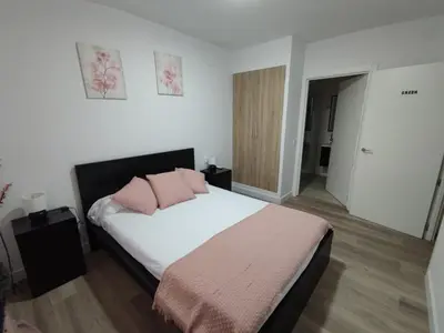 Cama o camas de una habitación en Rucanon 2 La casa del campo 4 Estrellas, Piscina y Golf