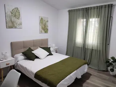 Cama o camas de una habitación en Rucanon 2 La casa del campo 4 Estrellas, Piscina y Golf