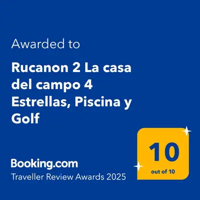 Certificado, premio, señal o documento que está expuesto en Rucanon 2 La casa del campo 4 Estrellas, Piscina y Golf
