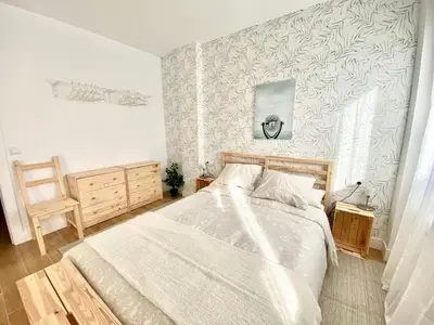 Cama o camas de una habitación en Casas La Fuente de Saelices - Alojamiento rural