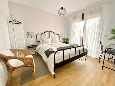 Cama o camas de una habitación en Casas La Fuente de Saelices - Alojamiento rural