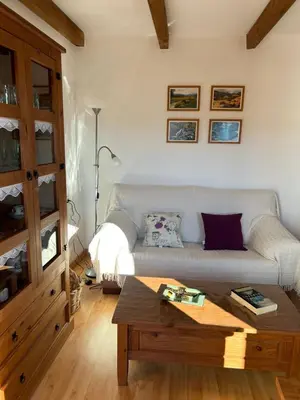 Zona de estar de El Desván de Gredos