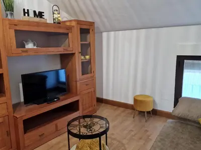 Una televisión o centro de entretenimiento en Vivienda Turistica IBAMA2