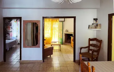 Zona de estar de Casa La Garganta, en plena naturaleza