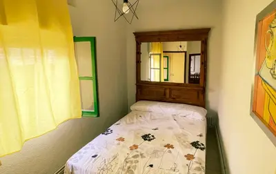 Cama o camas de una habitación en Casa La Garganta, en plena naturaleza