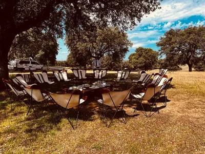 Jardín al aire libre en Hotel Valdepalacios Gourmand 5* GL
