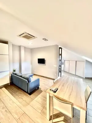 Una televisión o centro de entretenimiento en V Apartamento junto a PlazaMayor