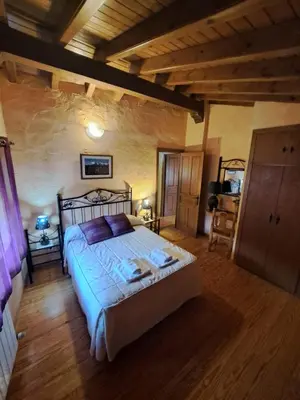 Cama o camas de una habitación en Casa Rural La Pantizuela