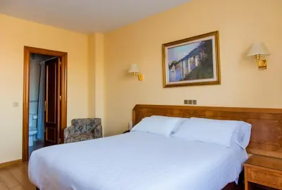 Cama o camas de una habitación en Hotel Don Carmelo