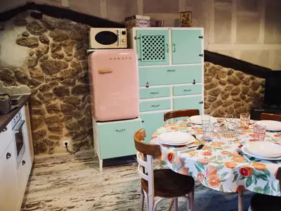 Una cocina o zona de cocina en La Casa Rebonita VINTAGE