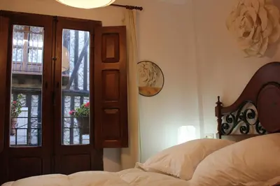 Cama o camas de una habitación en La turronera de La Alberca