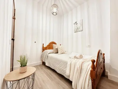 Cama o camas de una habitación en Casa Rural Puebla Deluxe l Privacidad e intimidad