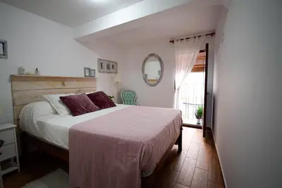 Cama o camas de una habitación en Casa Rural El Sobraillo